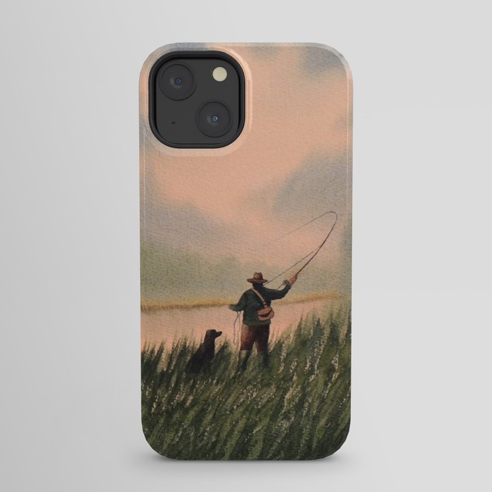 The Fly Fisherman With His Loyal Friend iPhone Case Gallery Image 21