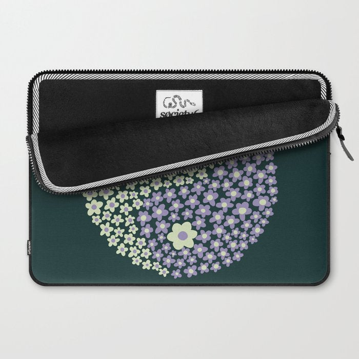 Floral yin-yang Laptop Sleeve Gallery Image 2