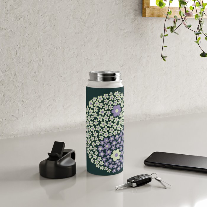 Floral yin-yang Water Bottle Gallery Image 4