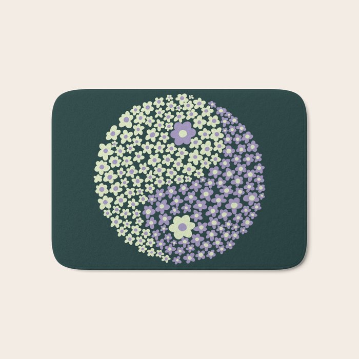 Floral yin-yang Bath Mat Gallery Image 1