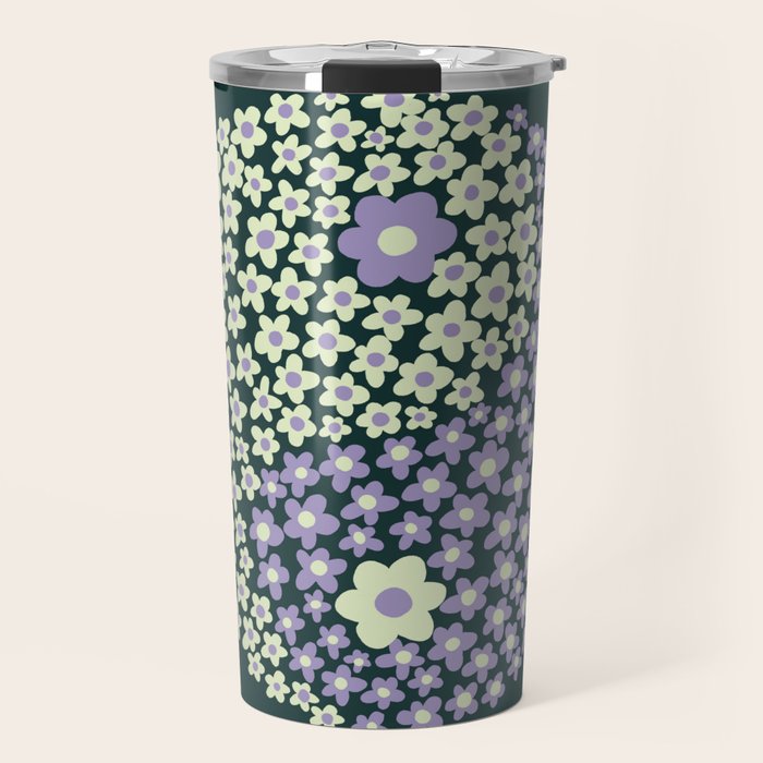 Floral yin-yang Travel Mug Gallery Image 1