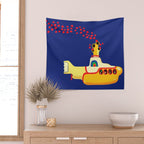 Yellow Submarine Bubbling Love Wall Tapestry Gallery Image 2