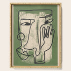Minimal Face Impression 1 Serving Tray Gallery Image 1