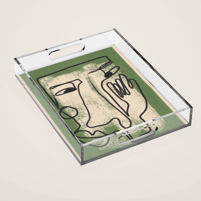 Minimal Face Impression 1 Acrylic Tray Gallery Image 1