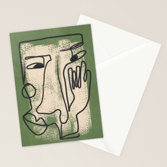 Minimal Face Impression 1 Stationery Card Gallery Image 2