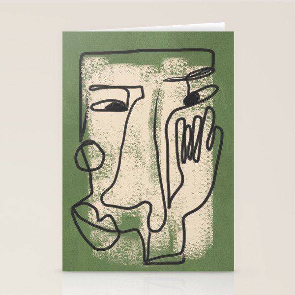 Minimal Face Impression 1 Stationery Card Gallery Image 1