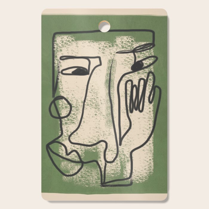 Minimal Face Impression 1 Cutting Board Gallery Image 1