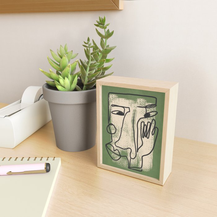 Minimal Face Impression 1 Mini Art Print Gallery Image 2