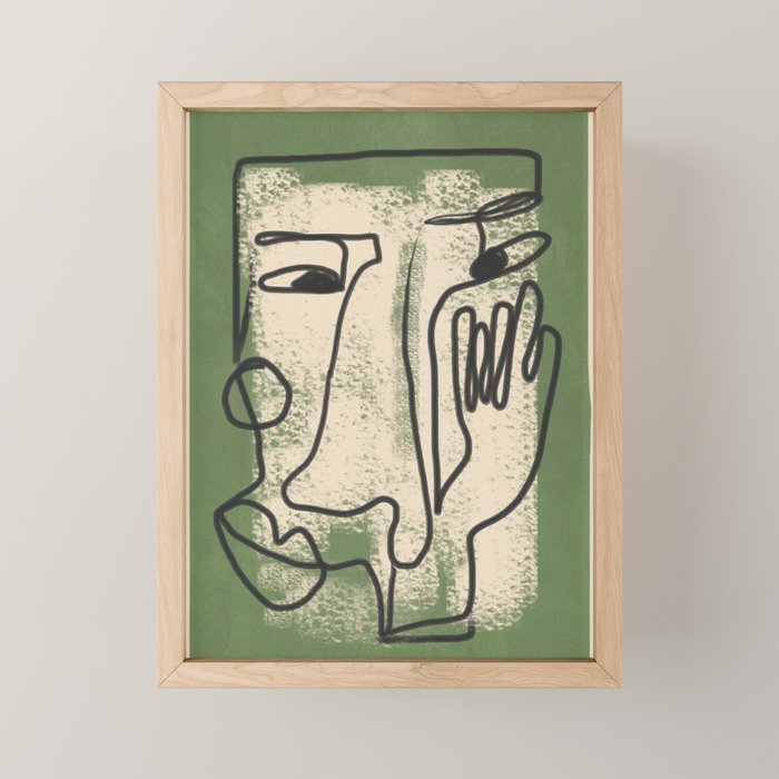 Minimal Face Impression 1 Mini Art Print Gallery Image 1