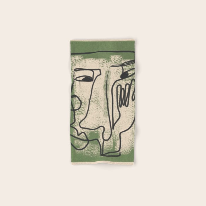 Minimal Face Impression 1 Bath Towel Gallery Image 1