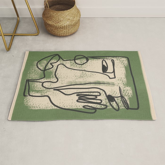 Minimal Face Impression 1 Rug Gallery Image 1
