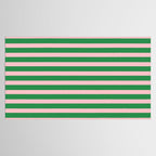 Pink and Green Narrow Stripe Pattern Tablecloth Gallery Image 2