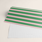 Pink and Green Narrow Stripe Pattern Wrapping Paper Gallery Image 2