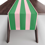 Pink and Green Narrow Stripe Pattern Table Runner Gallery Image 1