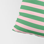 Pink and Green Narrow Stripe Pattern Pillow Sham Gallery Image 4