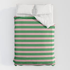 Pink and Green Narrow Stripe Pattern Duvet Cover Gallery Image 6