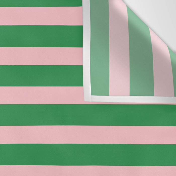 Pink and Green Narrow Stripe Pattern Wall Tapestry Gallery Image 3