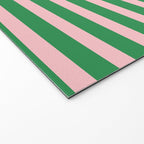 Pink and Green Narrow Stripe Pattern Welcome Mat Gallery Image 2