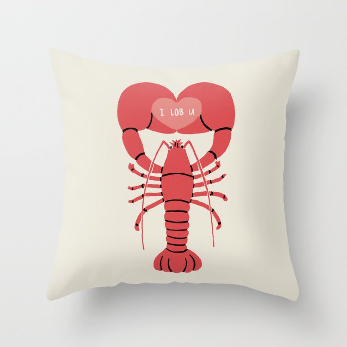 I LOB YOU Throw Pillow Gallery Image 1