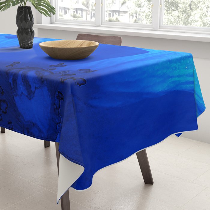 Blue Poppies #decor #society6 #buyart Tablecloth Gallery Image 3