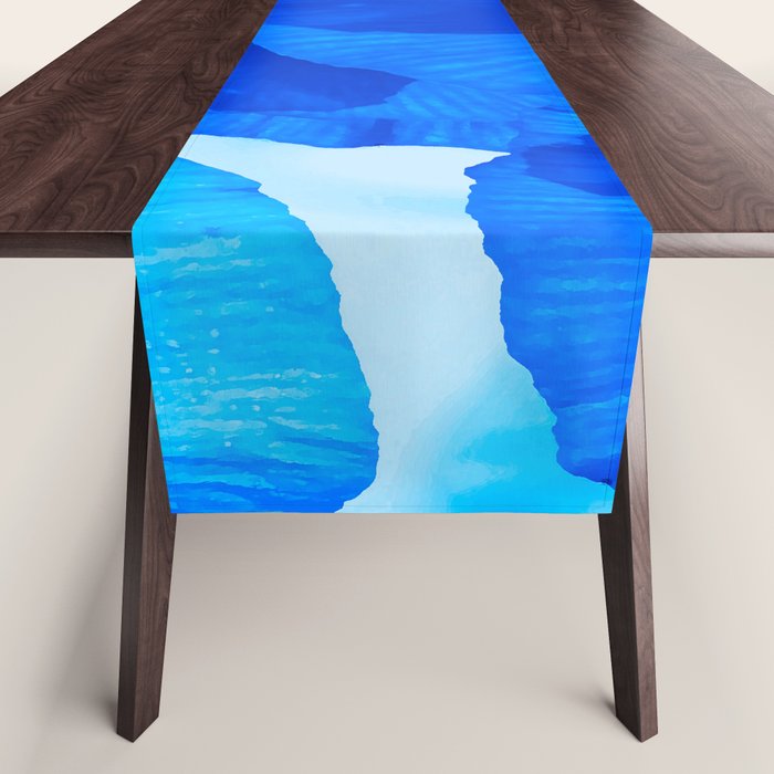 Blue Poppies #decor #society6 #buyart Table Runner Gallery Image 1