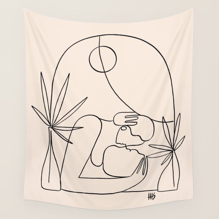 Dreamers no.4 (peach) Wall Tapestry