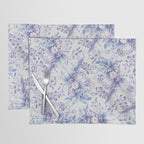 Elegant vintage pink lavender white blue floral Placemat Gallery Image 1