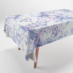 Elegant vintage pink lavender white blue floral Tablecloth Gallery Image 1
