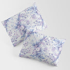 Elegant vintage pink lavender white blue floral Pillow Sham Gallery Image 3