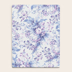 Elegant vintage pink lavender white blue floral Notebook Gallery Image 4