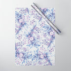 Elegant vintage pink lavender white blue floral Wrapping Paper Gallery Image 1