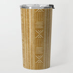 mustard mud cloth - arrow cross Travel Mug Gallery Image 2