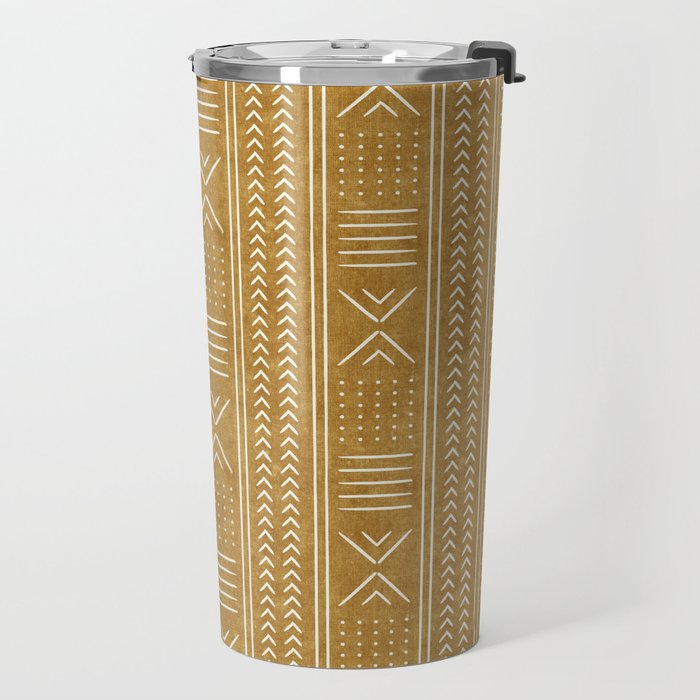 mustard mud cloth - arrow cross Travel Mug Gallery Image 2
