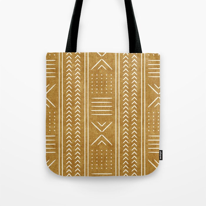 mustard mud cloth - arrow cross Tote Bag Gallery Image 1