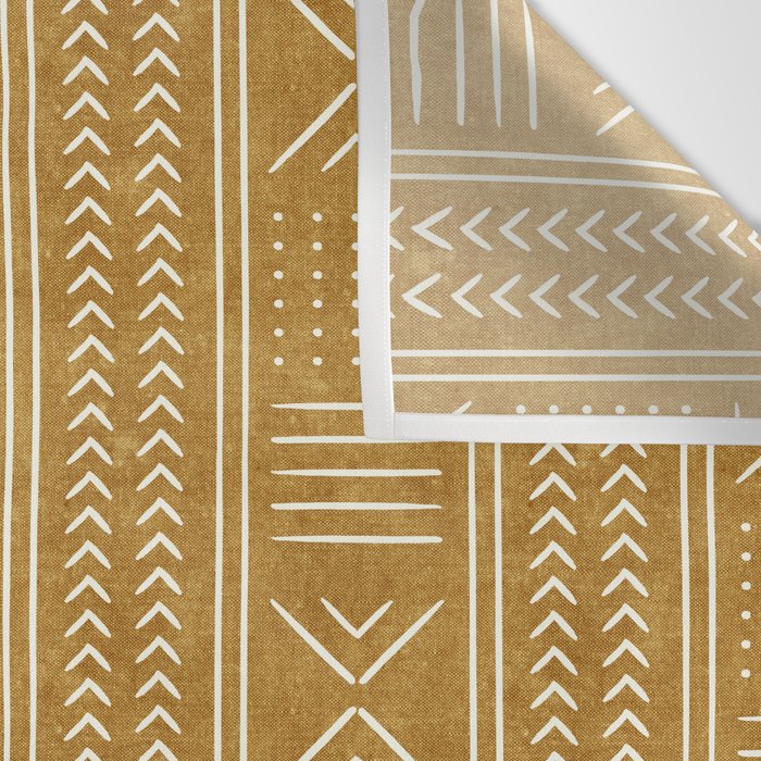 mustard mud cloth - arrow cross Wall Tapestry Gallery Image 3