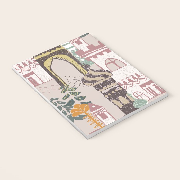 Block print Home pattern earthy colors Notebook Gallery Image 3