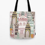 Block print Home pattern earthy colors Tote Bag Gallery Image 1