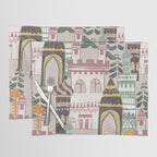 Block print Home pattern earthy colors Placemat Gallery Image 1