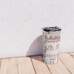 Block print Home pattern earthy colors Travel Mug Gallery Image 4
