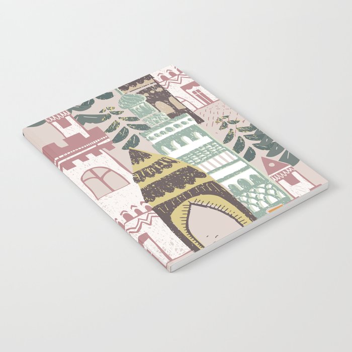 Block print Home pattern earthy colors Notebook Gallery Image 2
