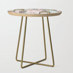 Block print Home pattern earthy colors Side Table Gallery Image 1