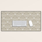 Vintage Cafe Floral - Oat Desk Mat Gallery Image 1