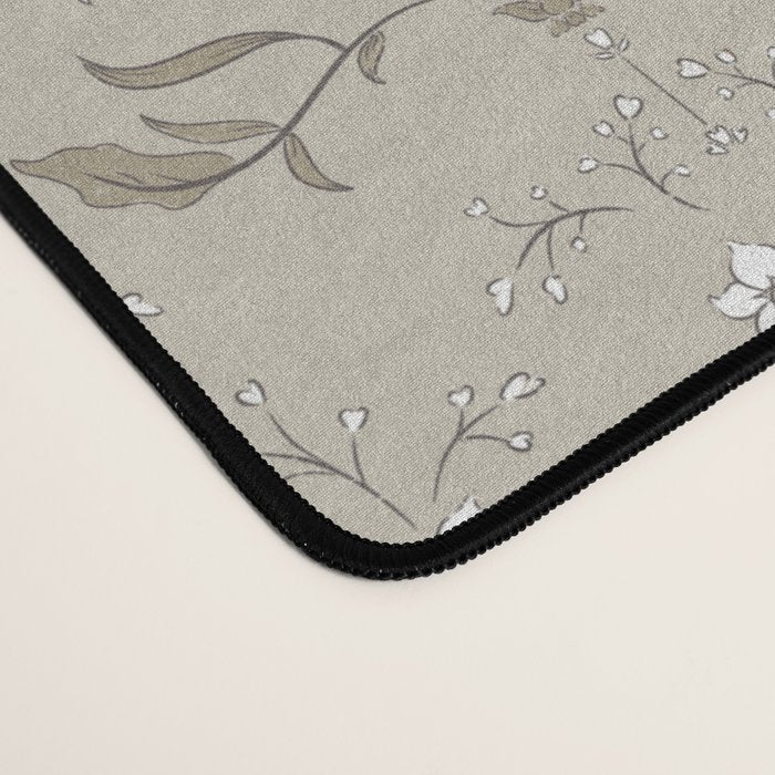 Vintage Cafe Floral - Oat Desk Mat Gallery Image 4
