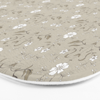 Vintage Cafe Floral - Oat Bath Mat Gallery Image 3