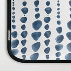 Shibori Minimalist Rain - Indigo Blue Tie Dye Scandi Style Laptop Sleeve Gallery Image 3