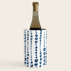 Shibori Minimalist Rain - Indigo Blue Tie Dye Scandi Style Wine Chiller Gallery Image 3