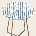 Shibori Minimalist Rain - Indigo Blue Tie Dye Scandi Style Side Table Gallery Image 2
