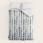 Shibori Minimalist Rain - Indigo Blue Tie Dye Scandi Style Comforter Gallery Image 6