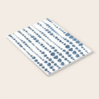 Shibori Minimalist Rain - Indigo Blue Tie Dye Scandi Style Notebook Gallery Image 3