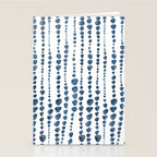 Shibori Minimalist Rain - Indigo Blue Tie Dye Scandi Style Stationery Card Gallery Image 2